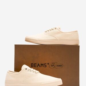 Men's Low-Top Canvas Sneakers in Cream